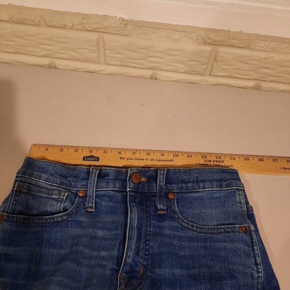 Madewell Jeans Womens 28 High Rise Skinny 10" Tulip Raw Hem‎ Ankle Distressed - Picture 10 of 13